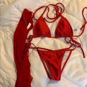 Red bikini w/ matching sorang